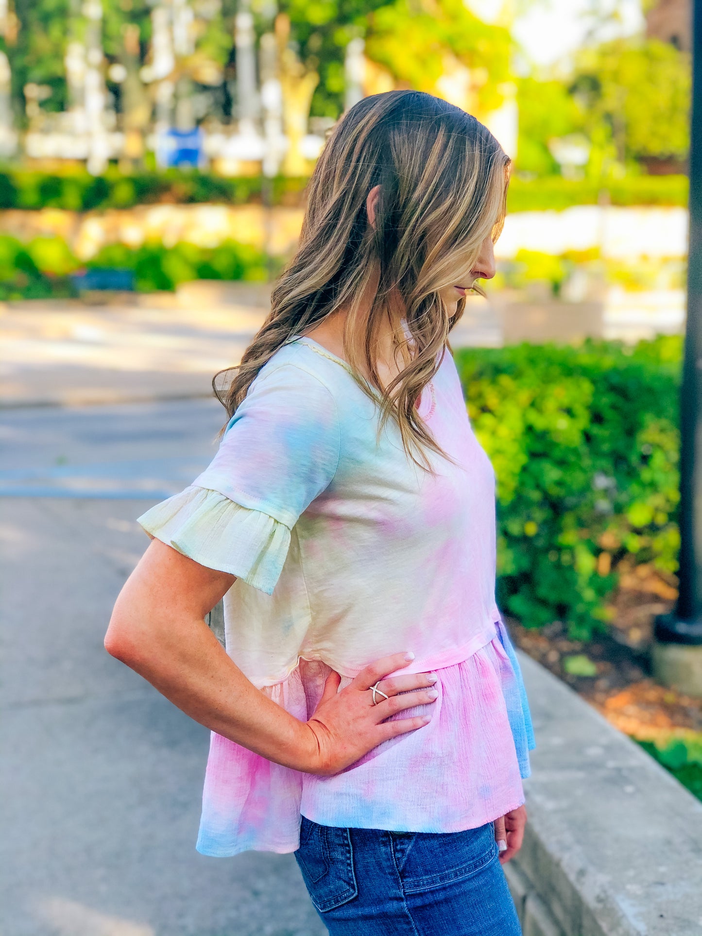 Cotton Candy Skies Tie-Dye Top