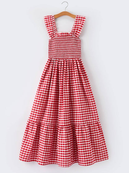 Cherry Pie Gingham Maxi Dress