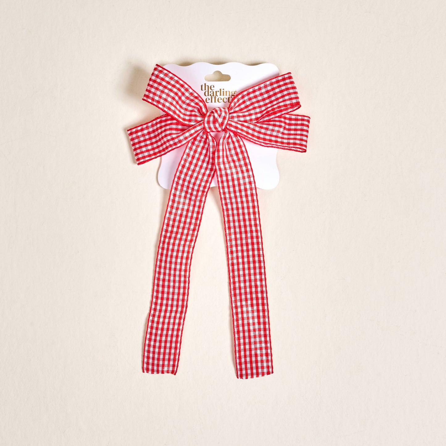 Red Gingham Hair Bow