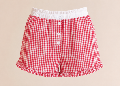 Sweet Gingham Ruffle Shorts