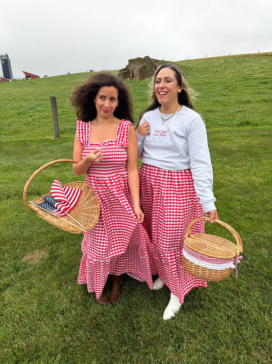 Cherry Pie Gingham Maxi Dress
