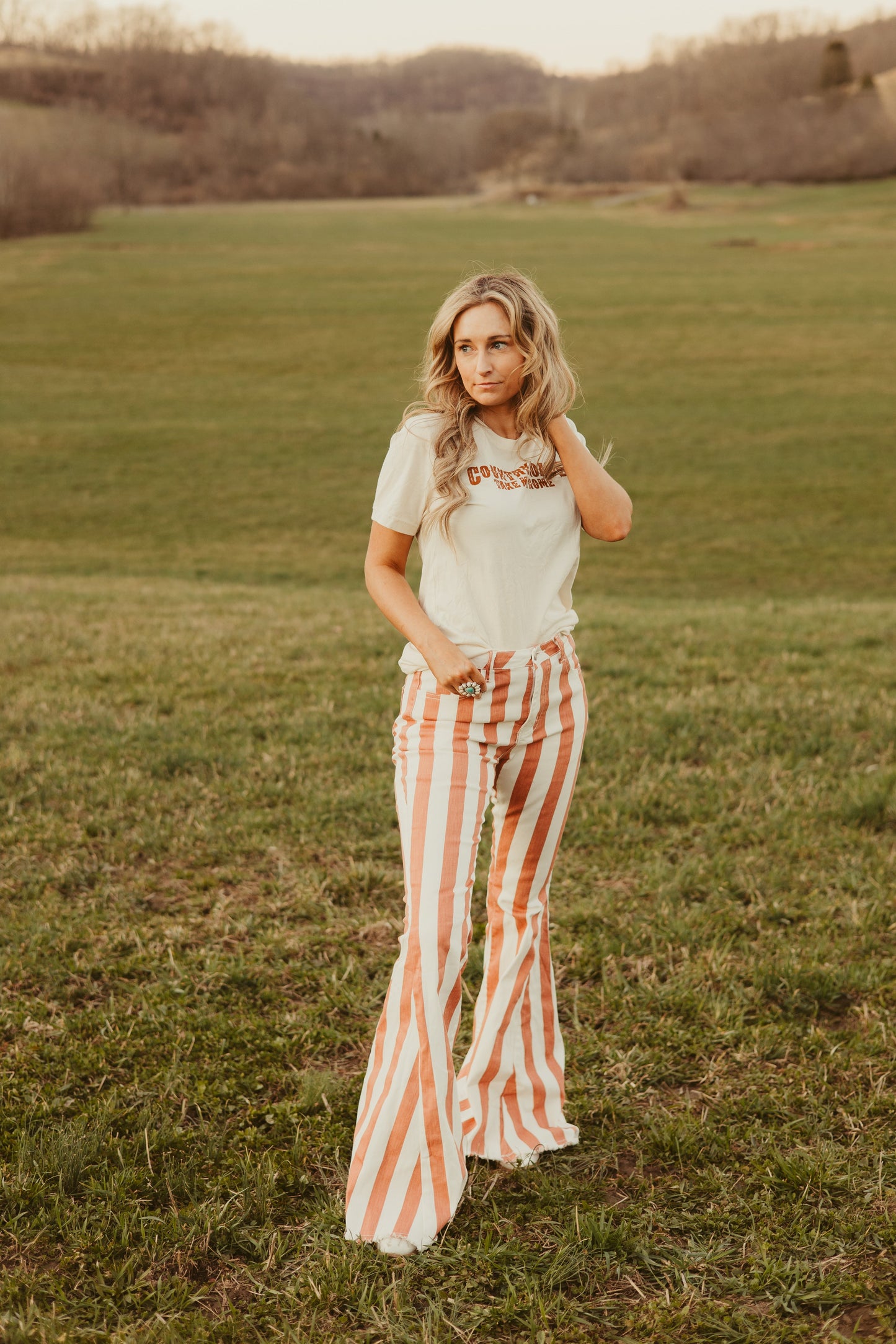 Daydreamer Striped Bell Bottoms