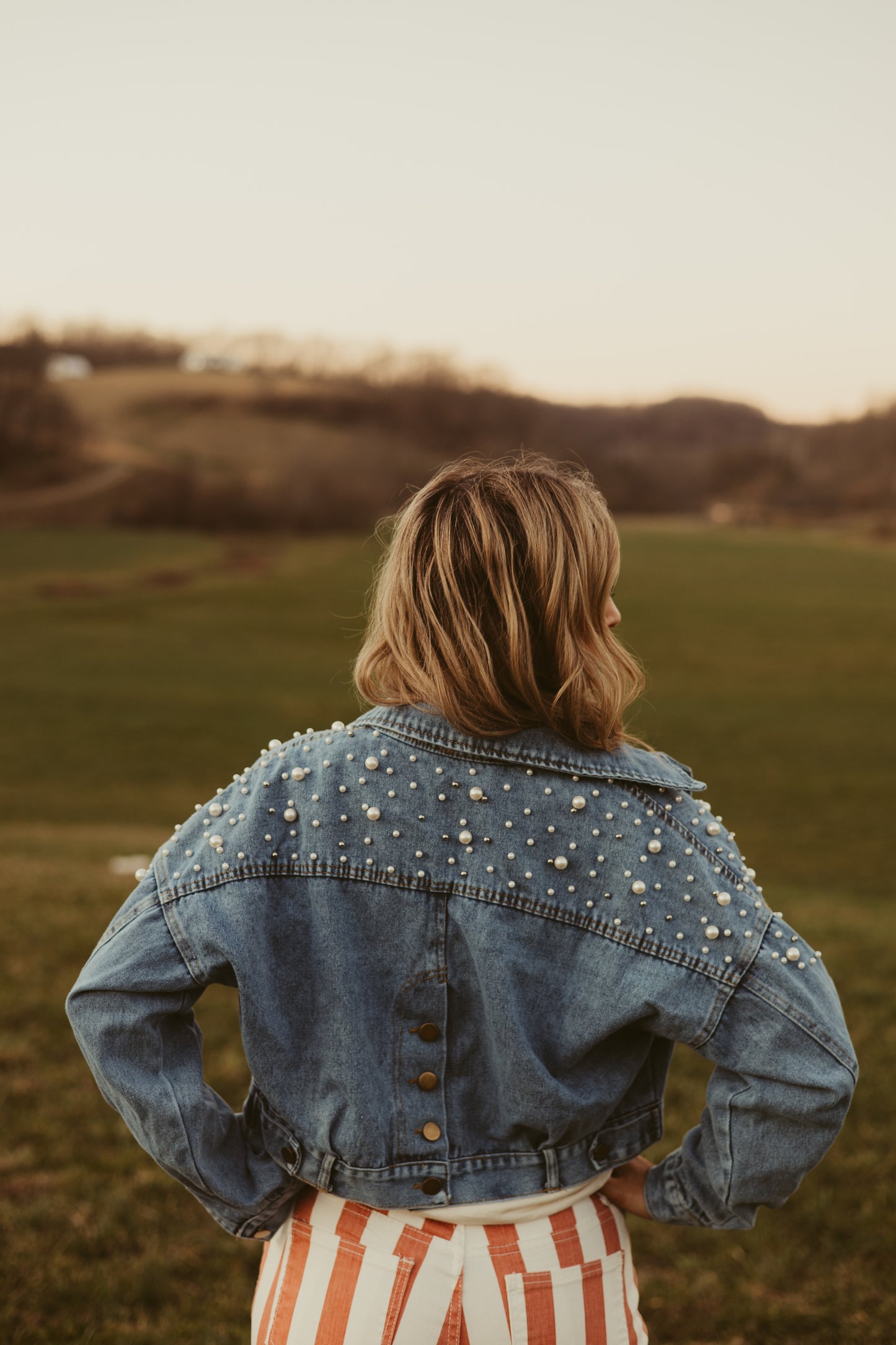 Stella Pearl Embellished Jean Jacket
