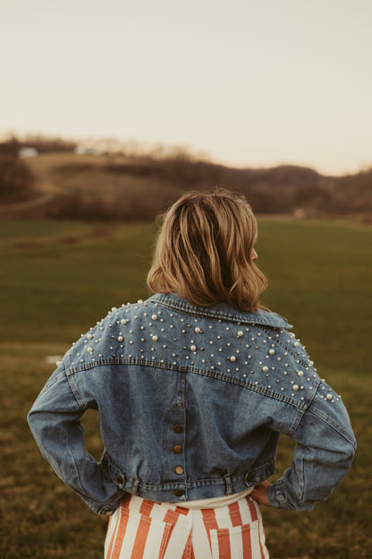Stella Pearl Embellished Jean Jacket