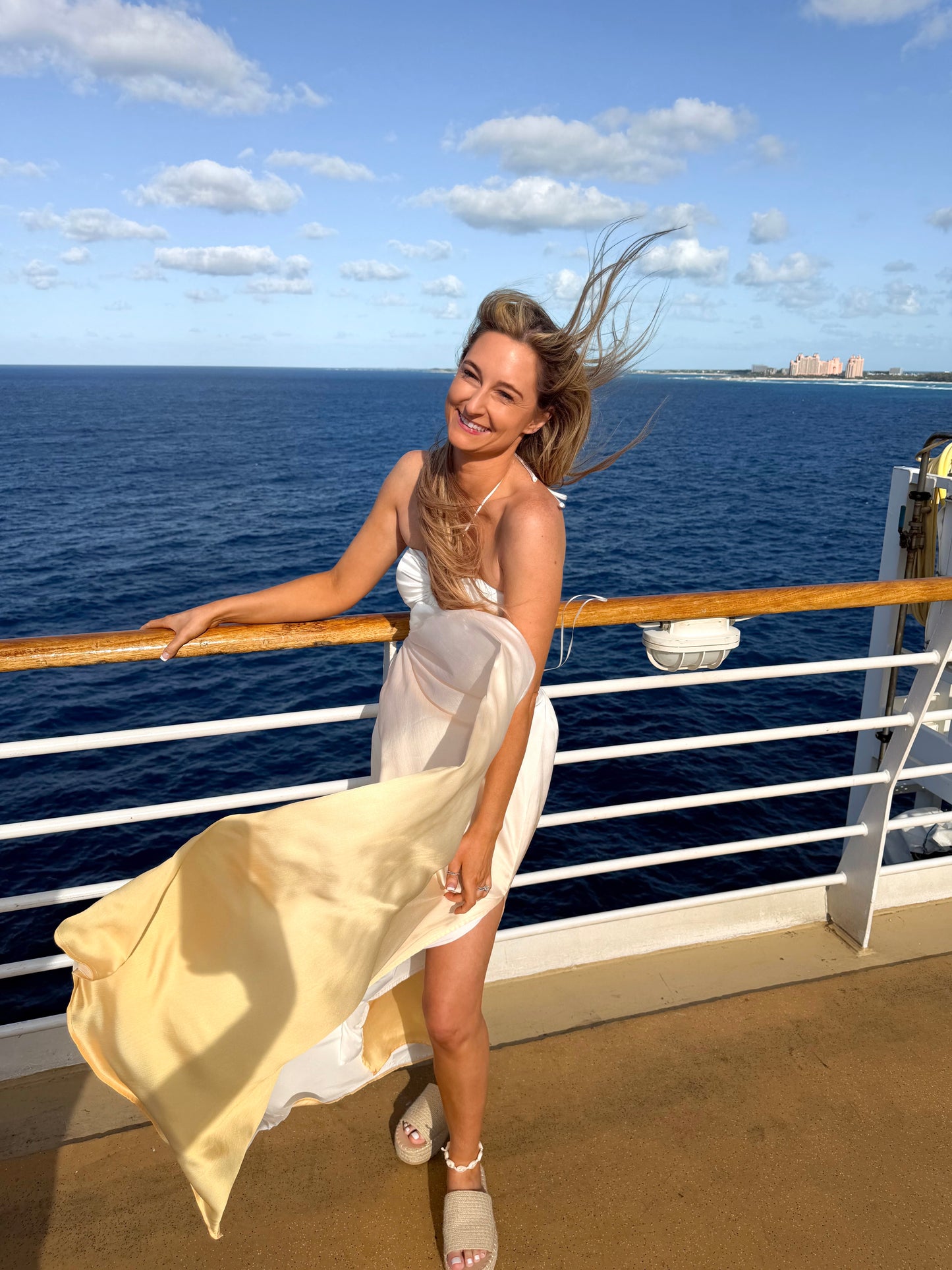 Golden Sunrise Halter Dress