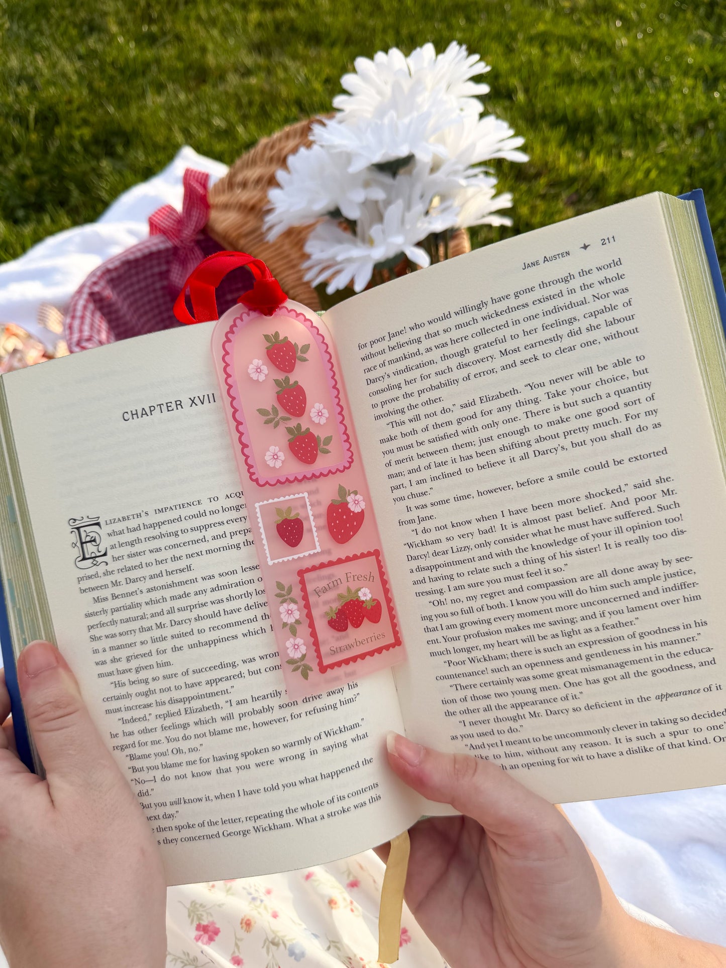 Farm Fresh Strawberries Acrylic Bookmark