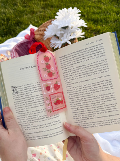 Farm Fresh Strawberries Acrylic Bookmark