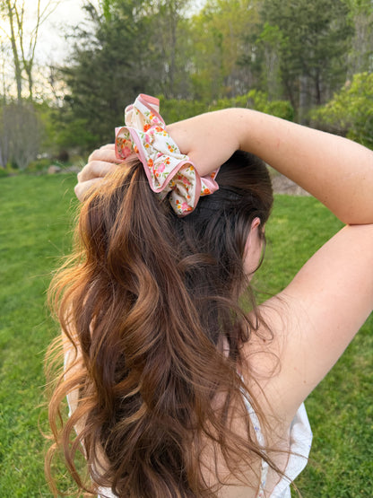 Ruffle Up Floral Scrunchie