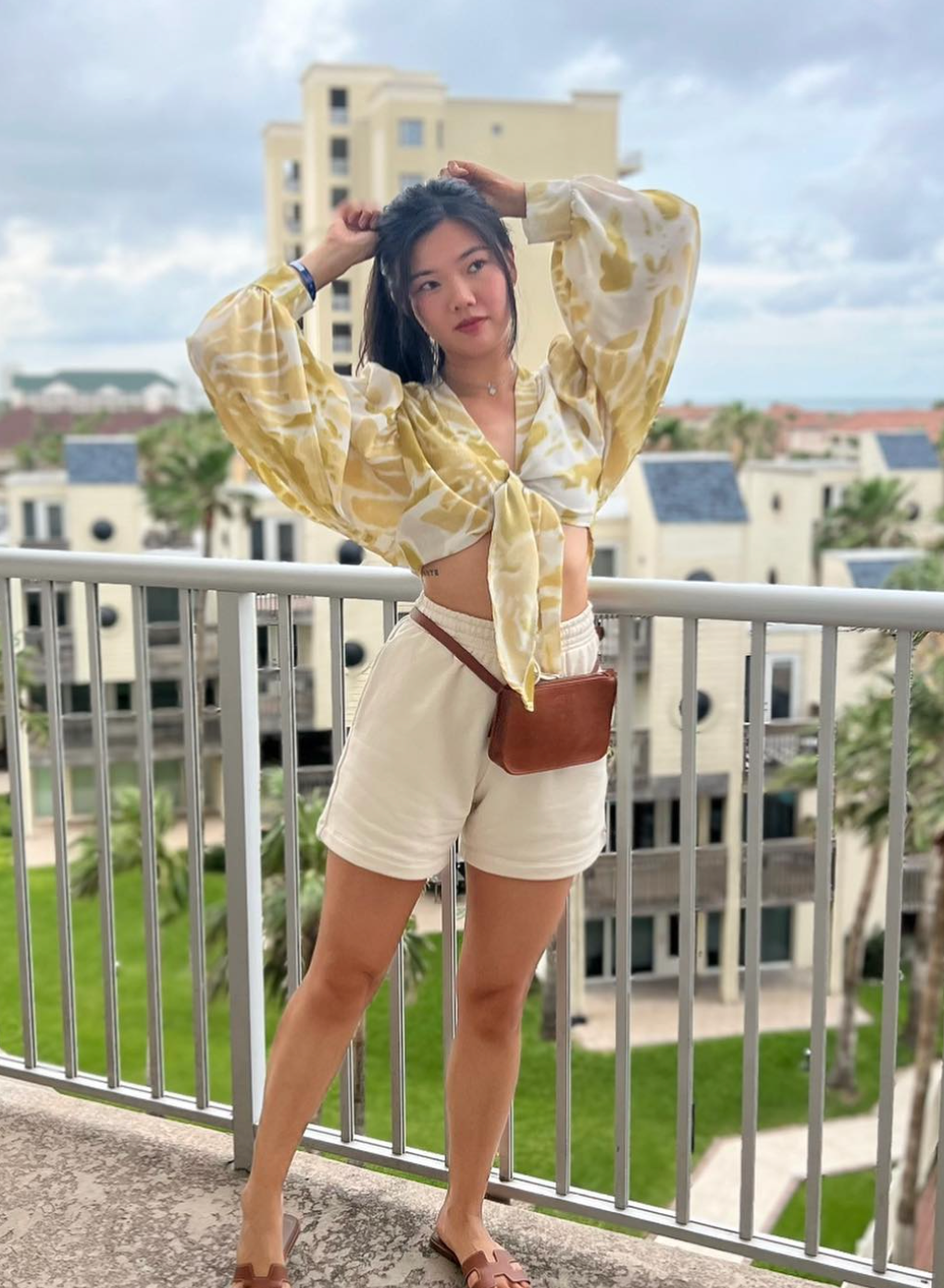 Serena Front-Tie Blouse