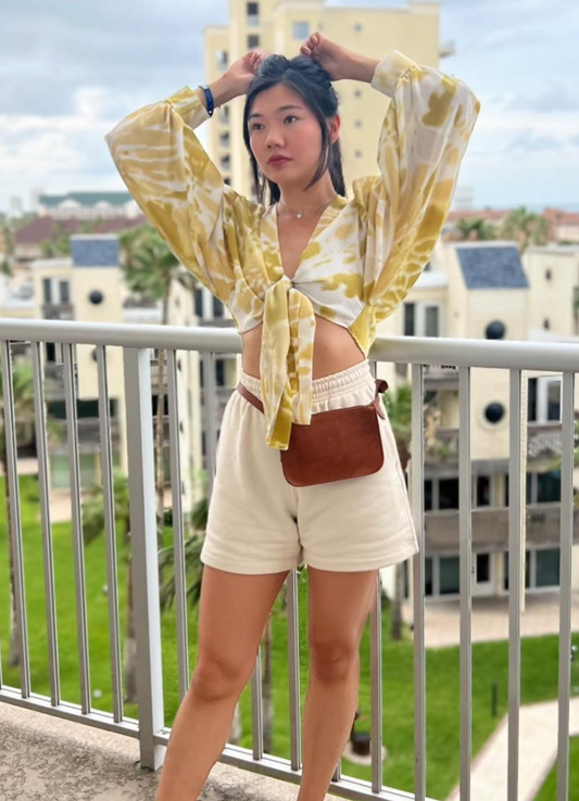 Serena Front-Tie Blouse