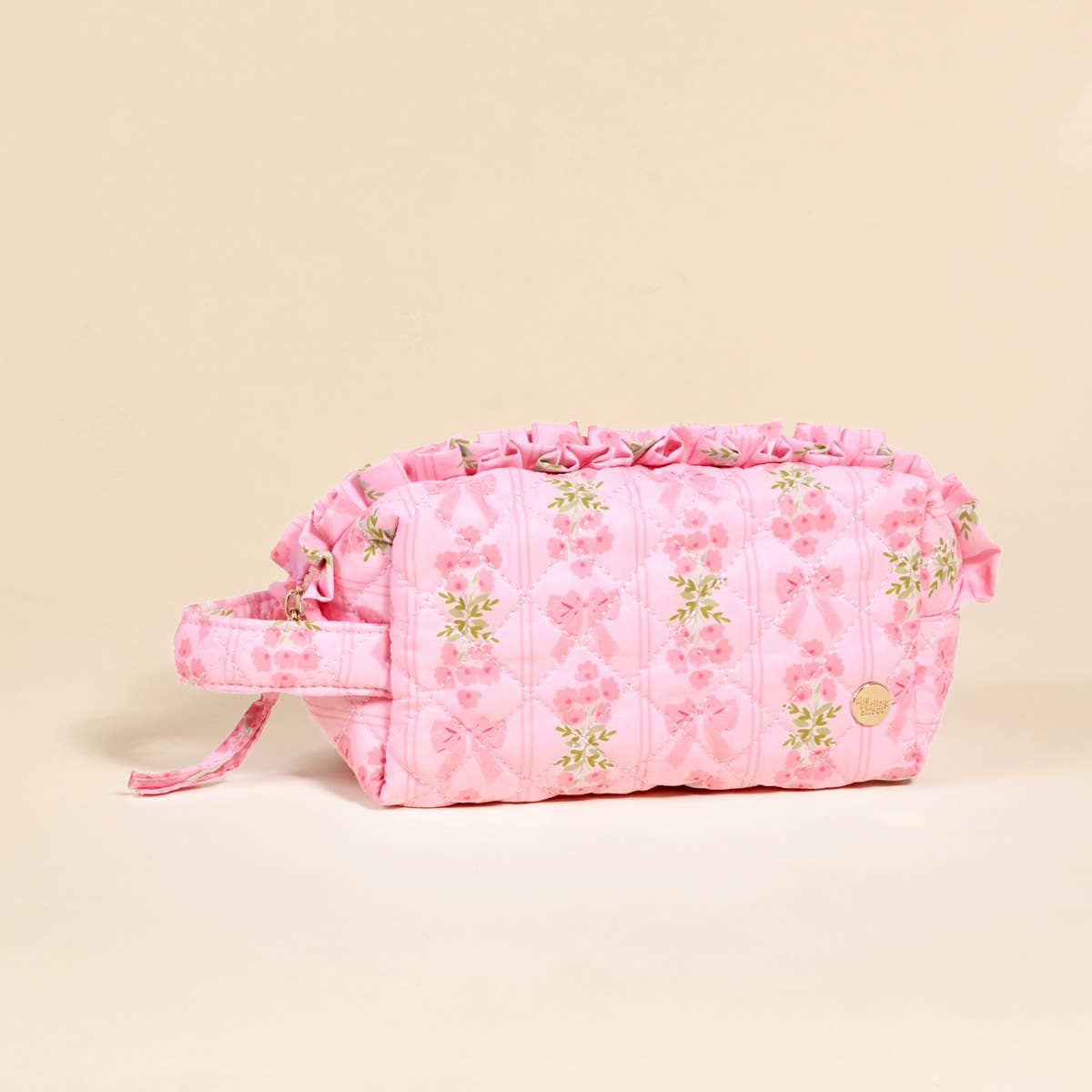 Essentials Quilted Cosmetic Pouch– Bows In Bloom