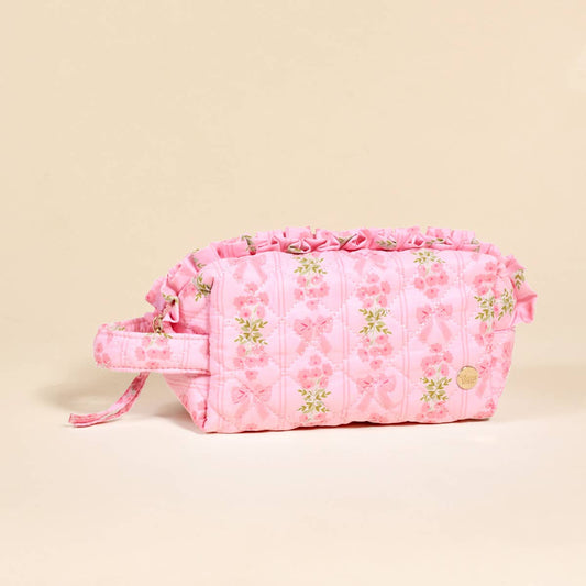 Essentials Quilted Cosmetic Pouch– Bows In Bloom