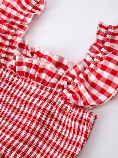 Cherry Pie Gingham Maxi Dress