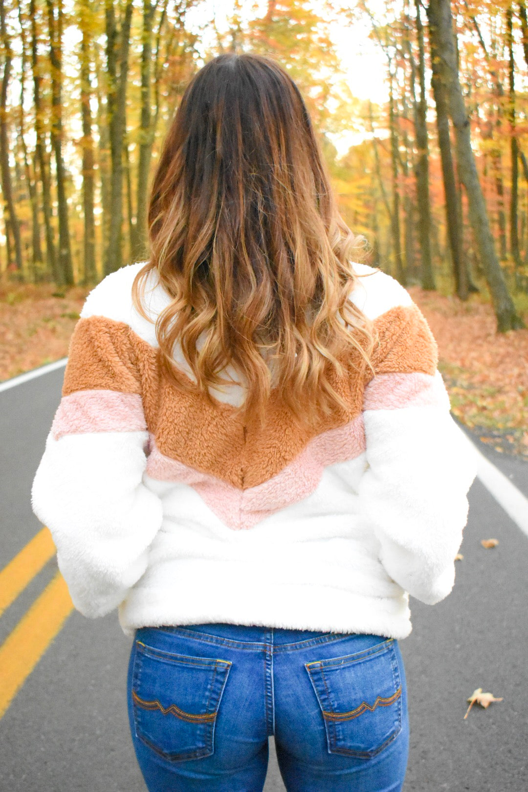 Neapolitan Chevron Fleece Pullover Half-Zip
