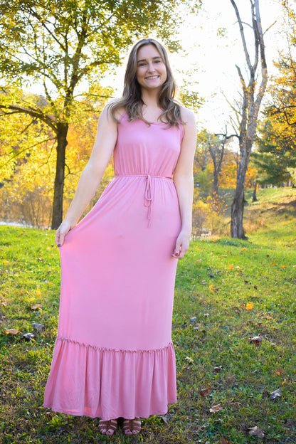 Pocket Full Of Sunshine Maxi Dress in Mauve
