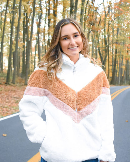 Neapolitan Chevron Fleece Pullover Half-Zip